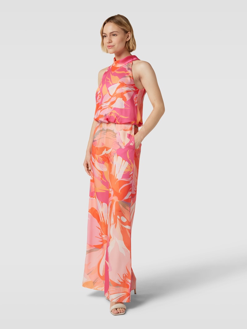 Jumpsuit mit Allover-Muster in orange