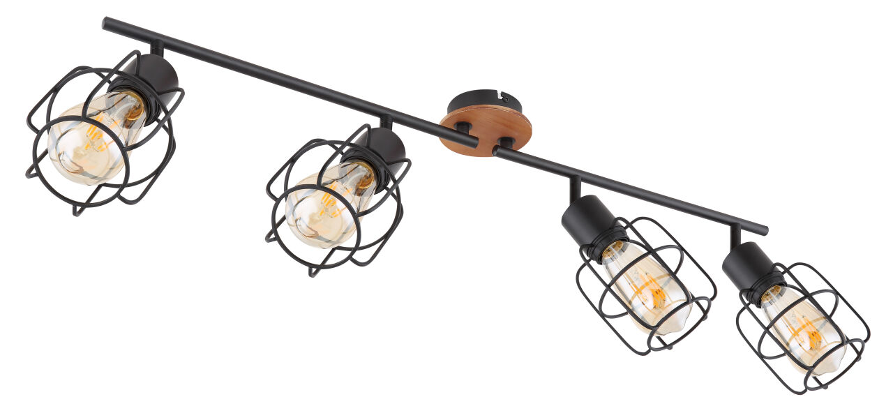 Globo Lighting - WILLA - Strahler Metall schwarz, 4x E27