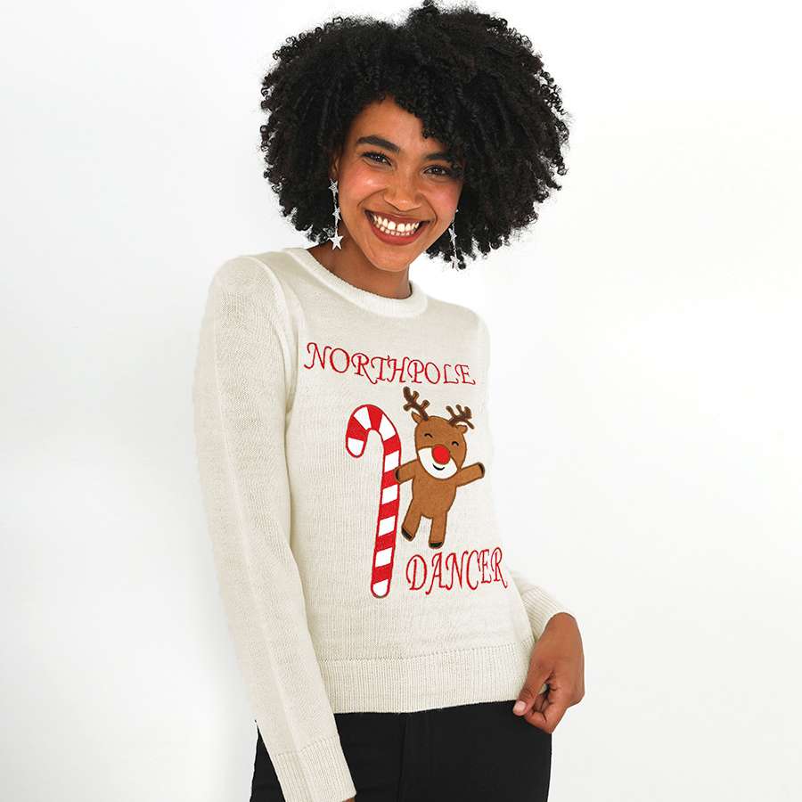 BRAVE SOUL Dancer X-Mas Damen Pullover LKX-248DANCER
