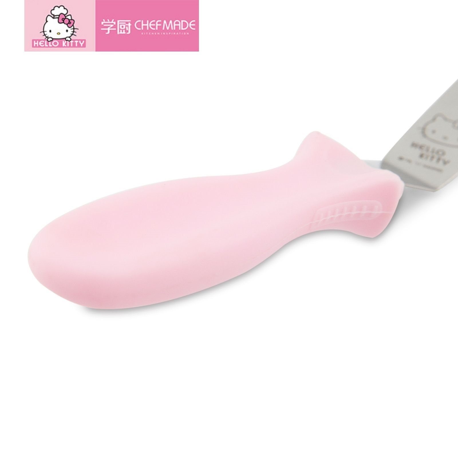 Chefmade Tortenmodellierer Hello Kitty Tortenmodelierer 2er Set Pink, (CHEFMADE, HELLO KITTY, Pink, 230x25mm, 2er Set Tortenmodelierer, Kuchenspachtel, Kuchenpalette, Edelstahl Spachtel für Torten und Kuchen, 2-tlg., Premium), Tortenspachtel mit Sili
