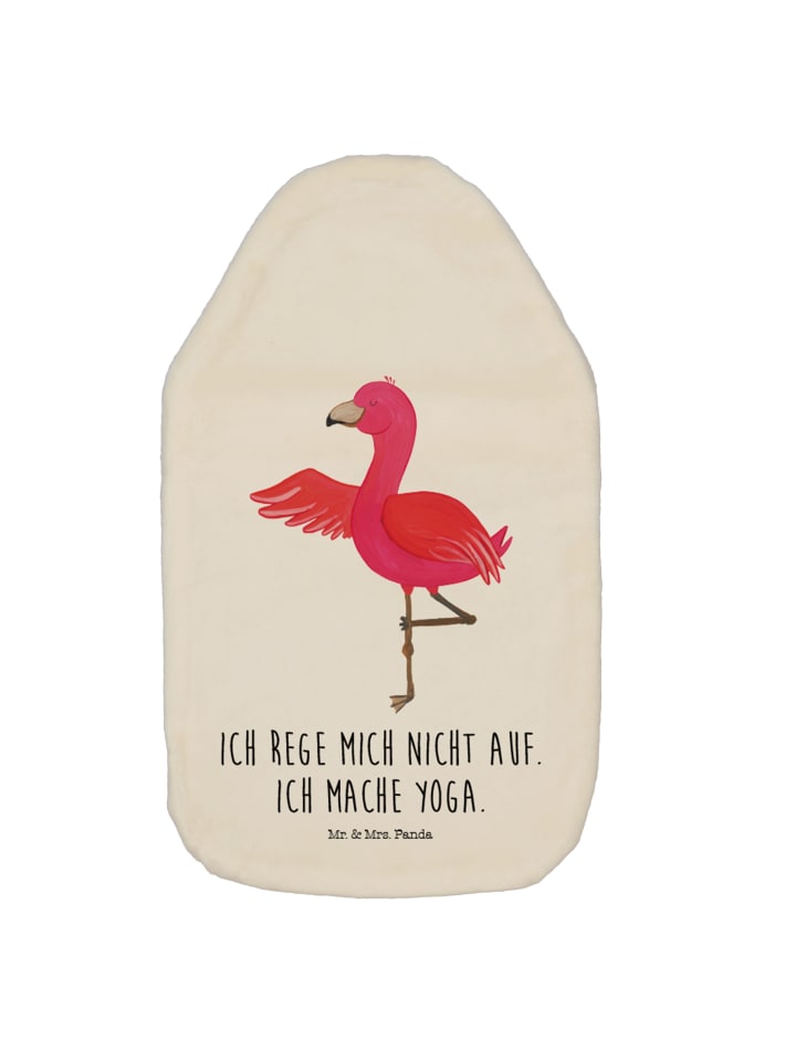 Mr. & Mrs. Panda Wärmflasche Flamingo Yoga mit Spruch in Weiß günstig kaufen onesize