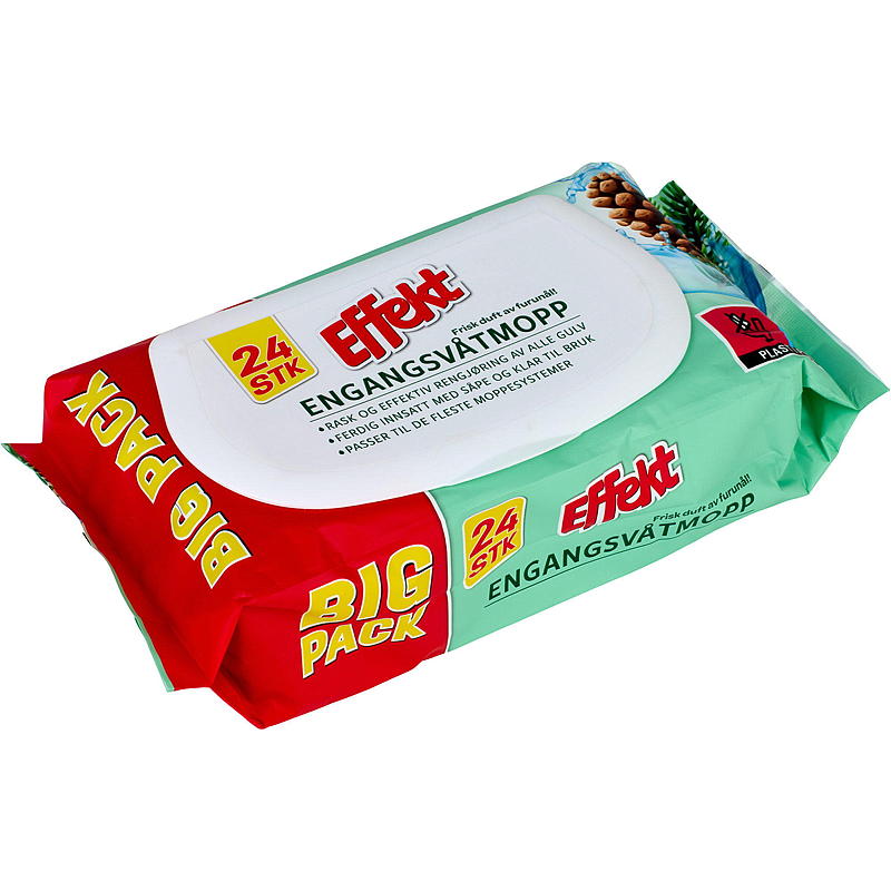 Effekt Engangsmopp 24-pk m/furunålsduft Effekt
