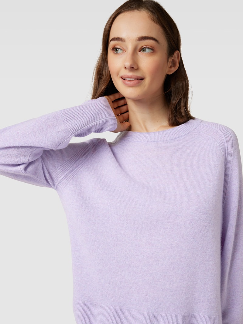 Strickpullover aus Kaschmir mit Rundhalsausschnitt in flieder