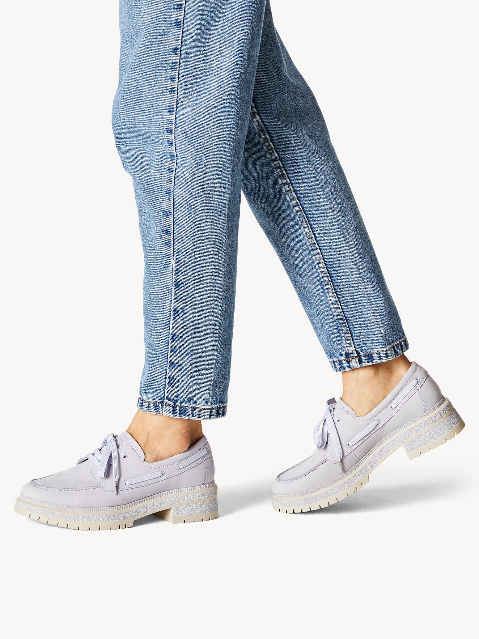 Derbie en cuir - mauve