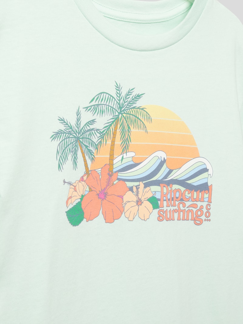 T-Shirt mit Rundhalsausschnitt Modell 'LOW TIDE' in mint