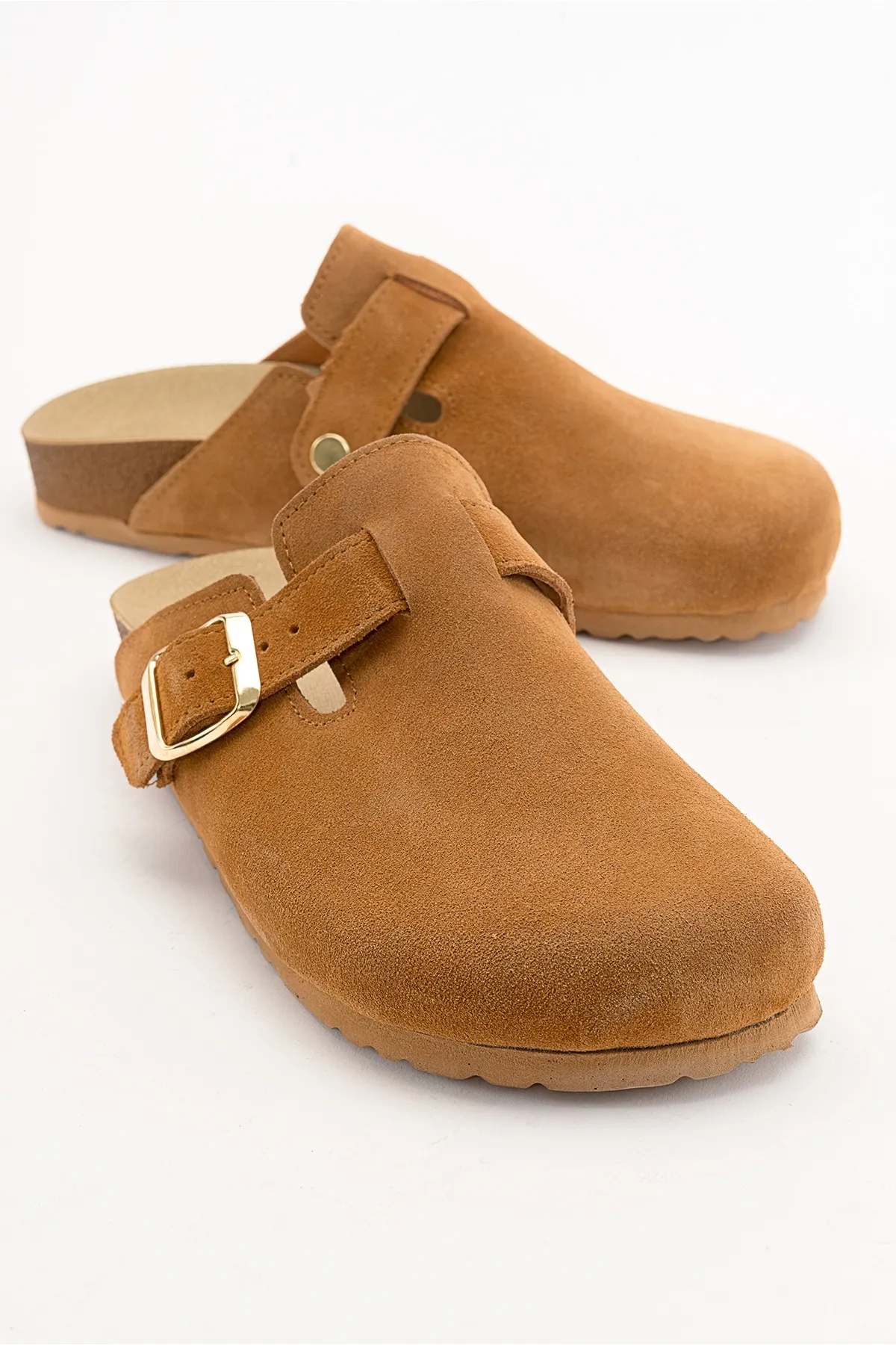 LuviShoes  GONS braune Wildleder-Damenhausschuhe