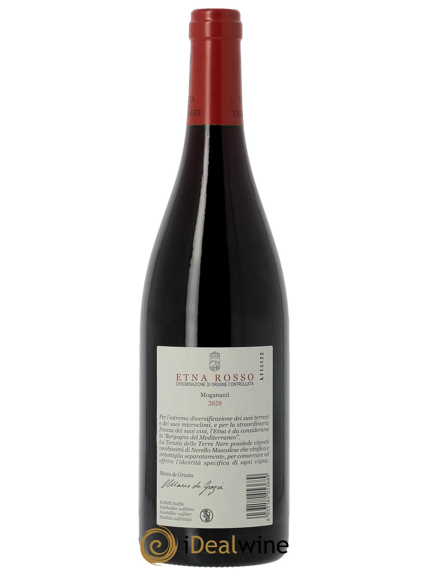 Etna Rosso DOC Tenuta delle Terre Nere Moganazzi  2020 - Lot de 1 Bouteille