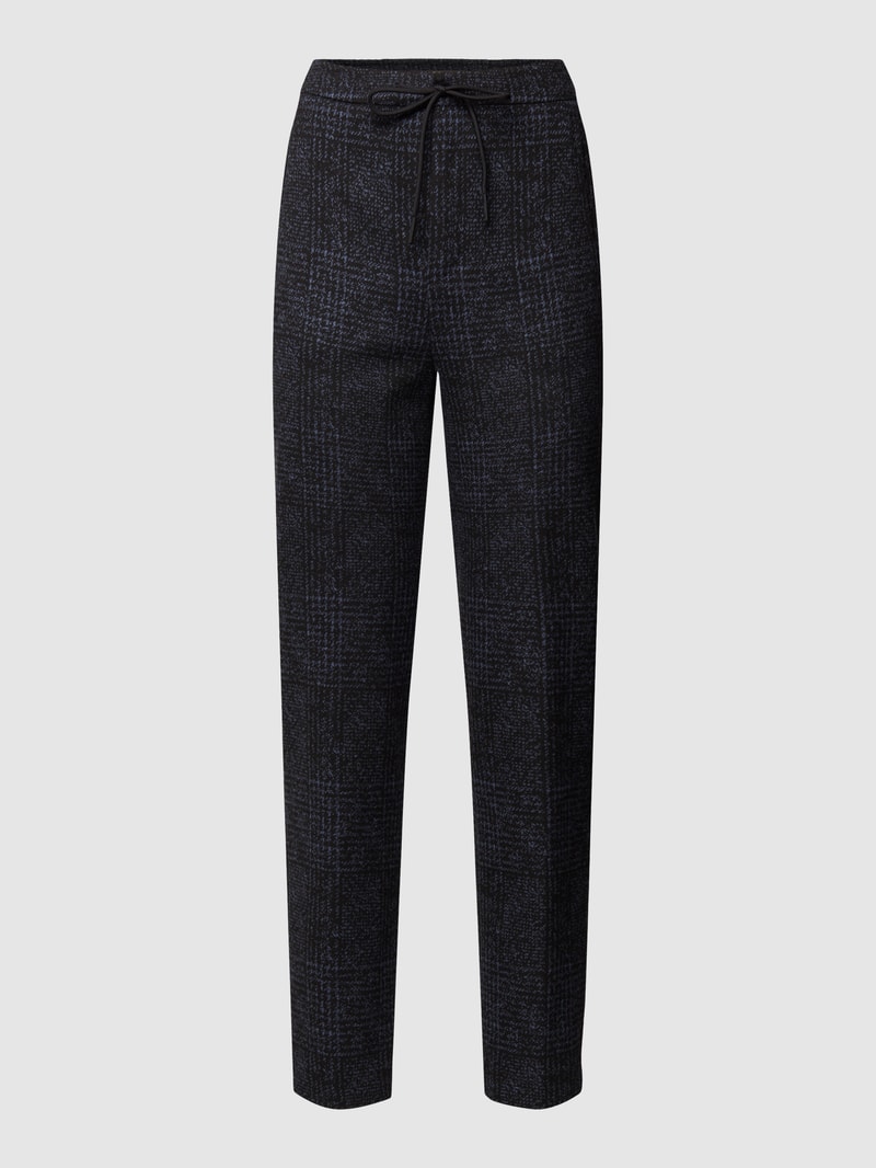 Hose mit Allover-Muster Modell 'FOR' in marineblau