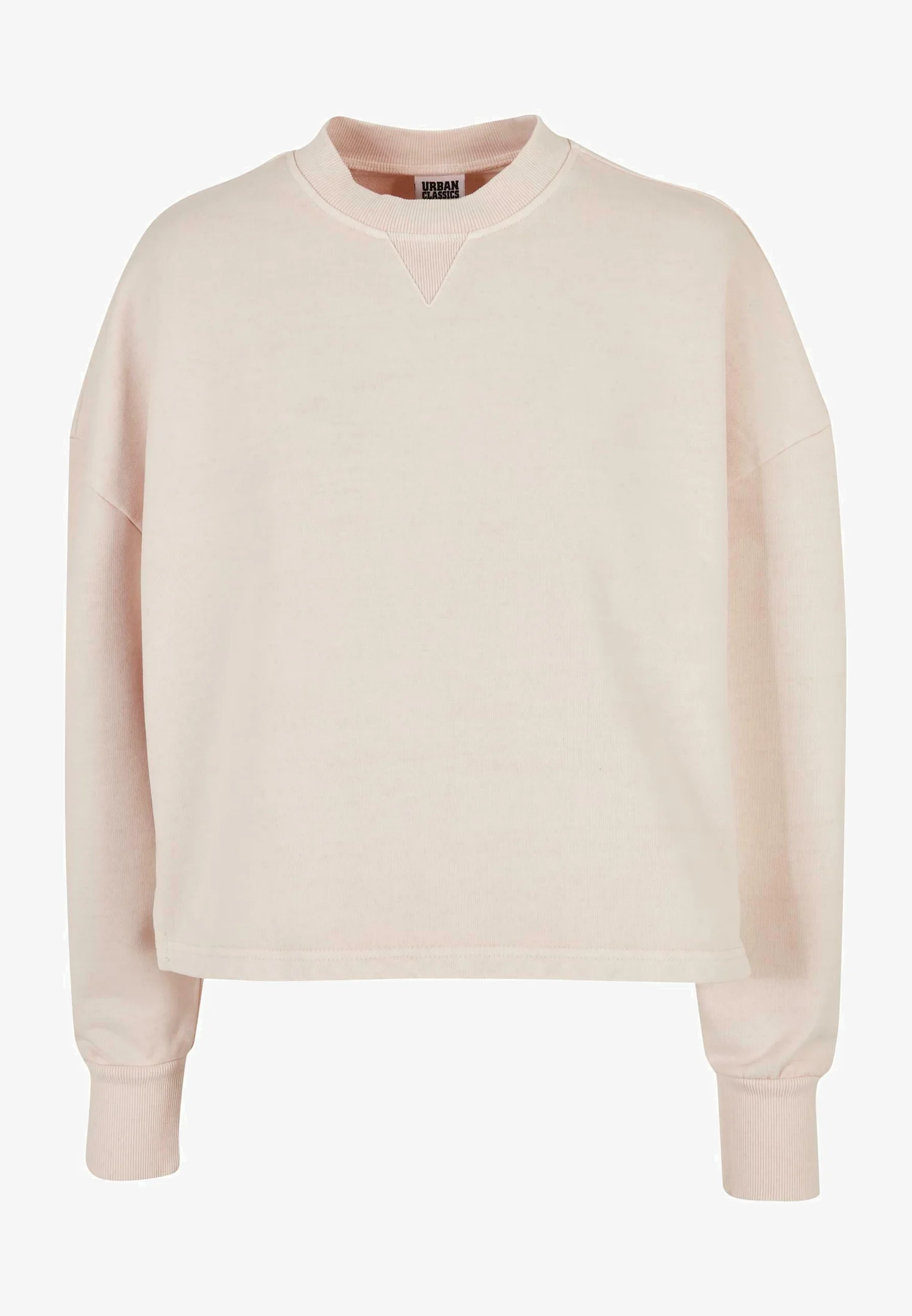 Sudadera Urban Classics de cuello redondo de felpa gruesa teñida en prenda