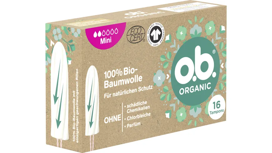 O.B. ORGANIC BIO TAMPON MINI 16ER