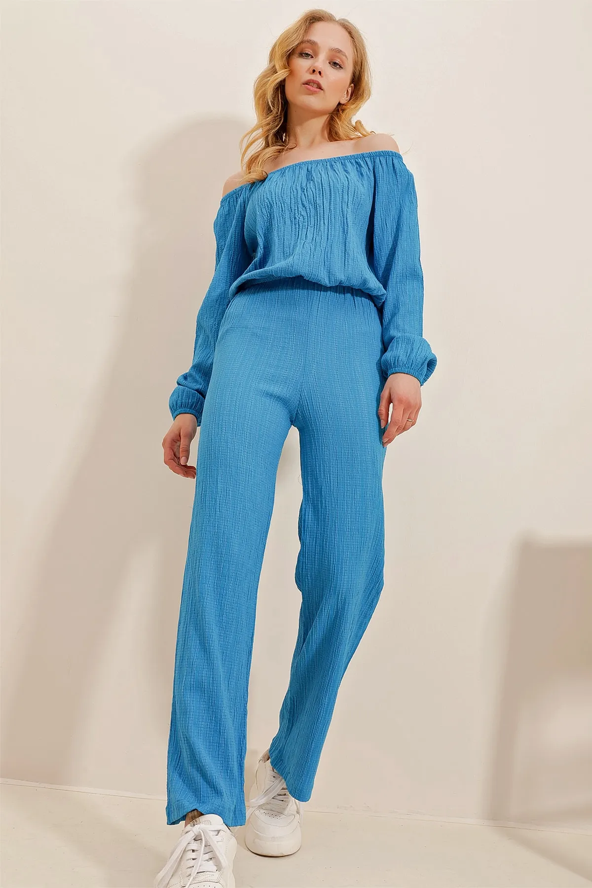Trend Alaçatı Stili  Zweiteiler - Blau - Regular Fit