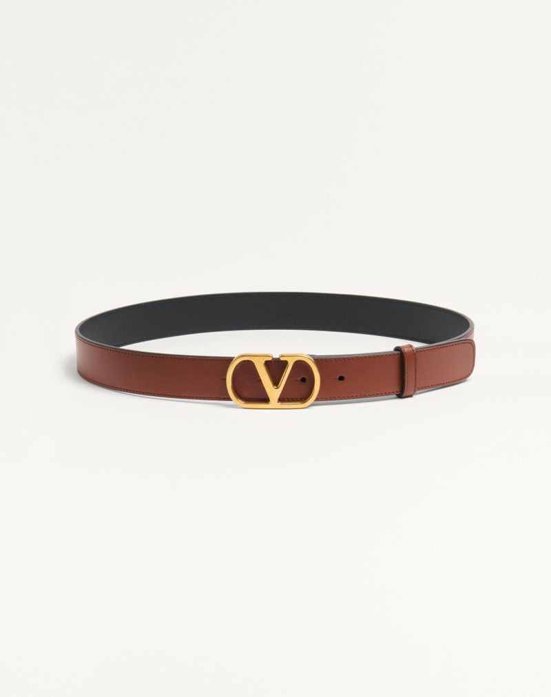 VLogo Signature Bælte i skinnende kalveskind 30 mm