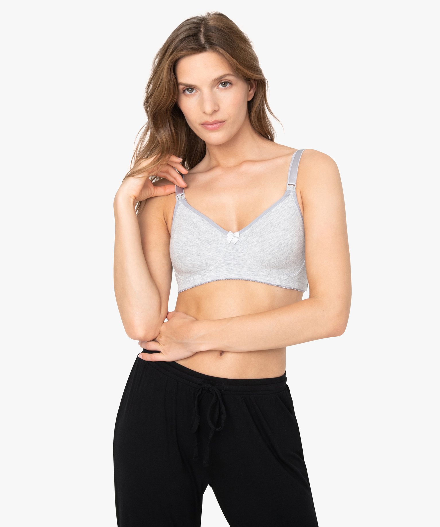 Soutien-gorge d’allaitement forme emboitante gris | GEMO