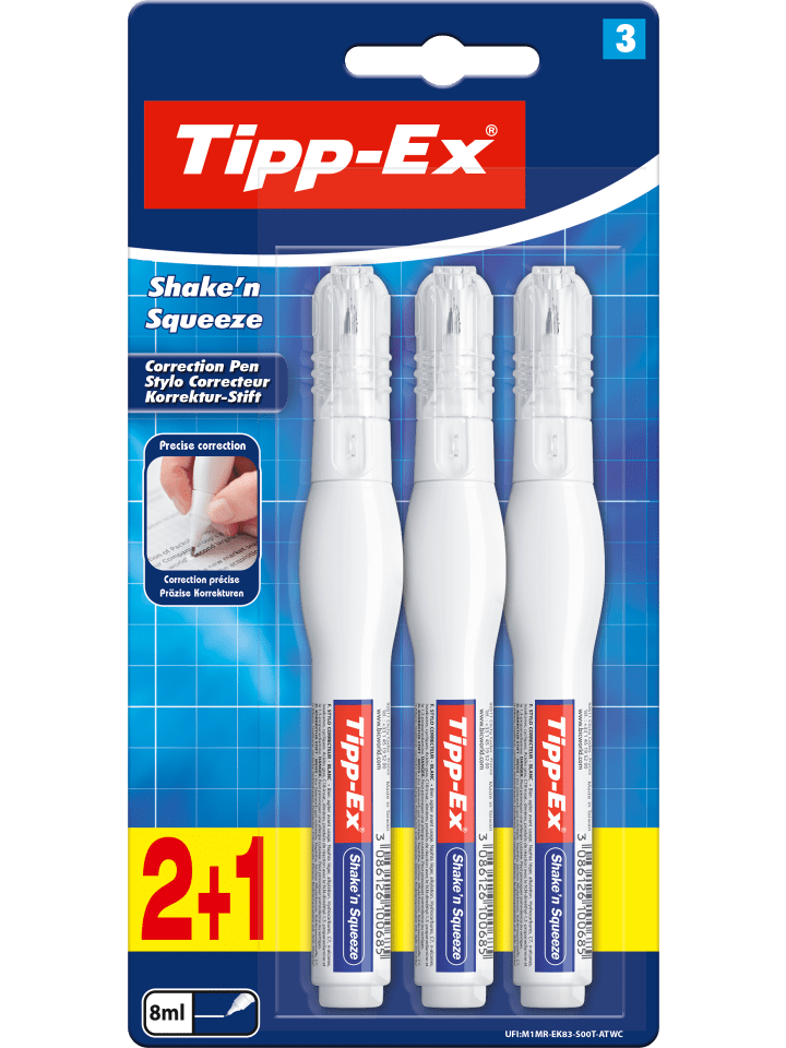 Bic Korrekturstift Shake 'n Squeeze, je 8ml, 3er Pack günstig kaufen onesize