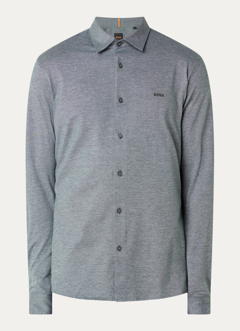 Camisa HUGO BOSS Mysoft_2_M de corte regular com bordado do logotipo