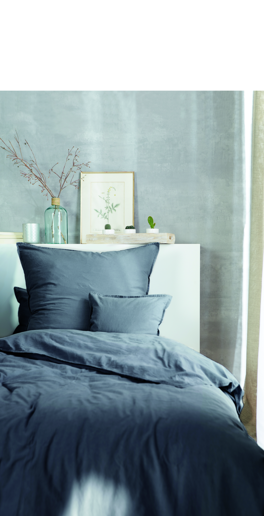 Kissenhülle stonewashed anthrazit