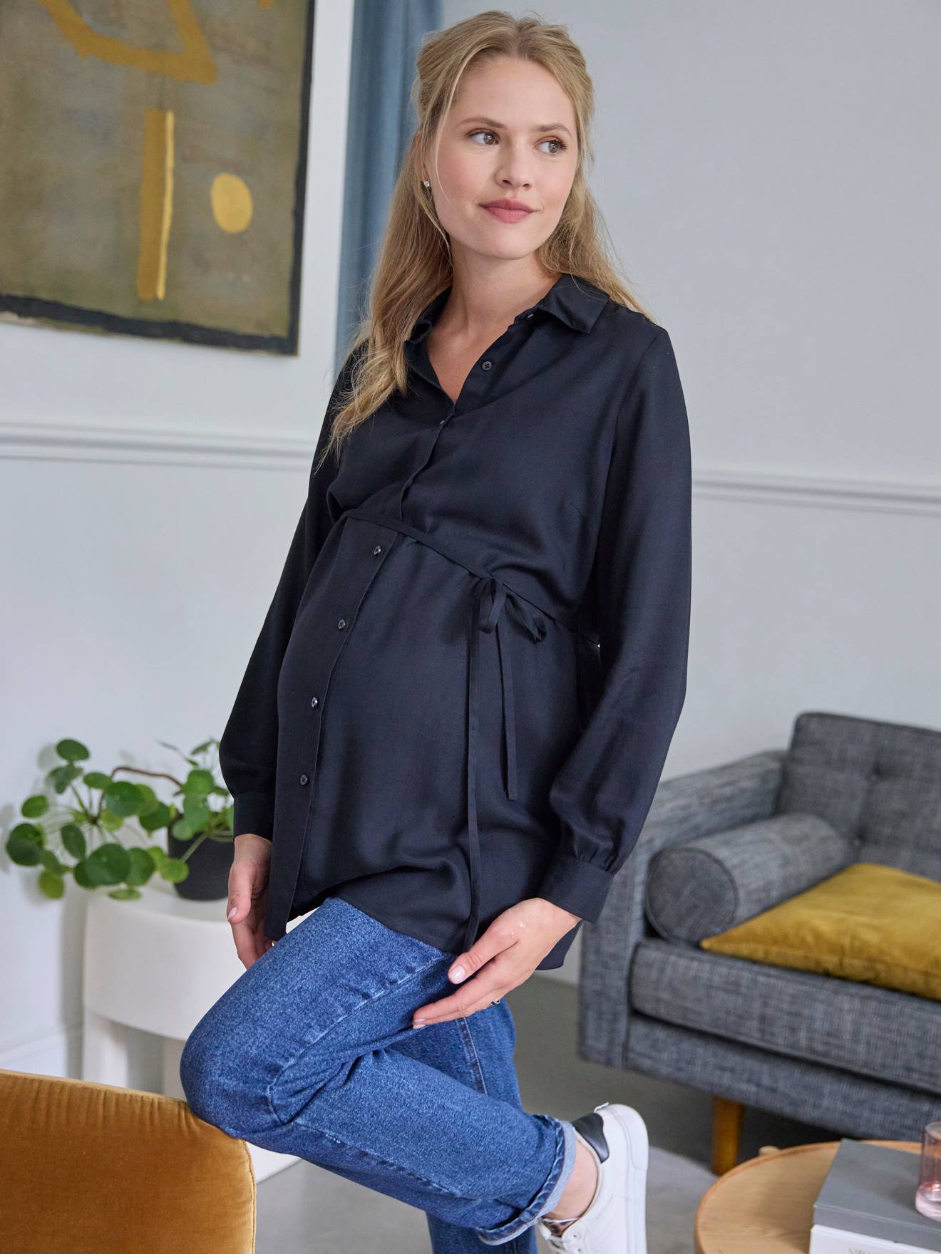 Chemise grossesse et allaitement noir