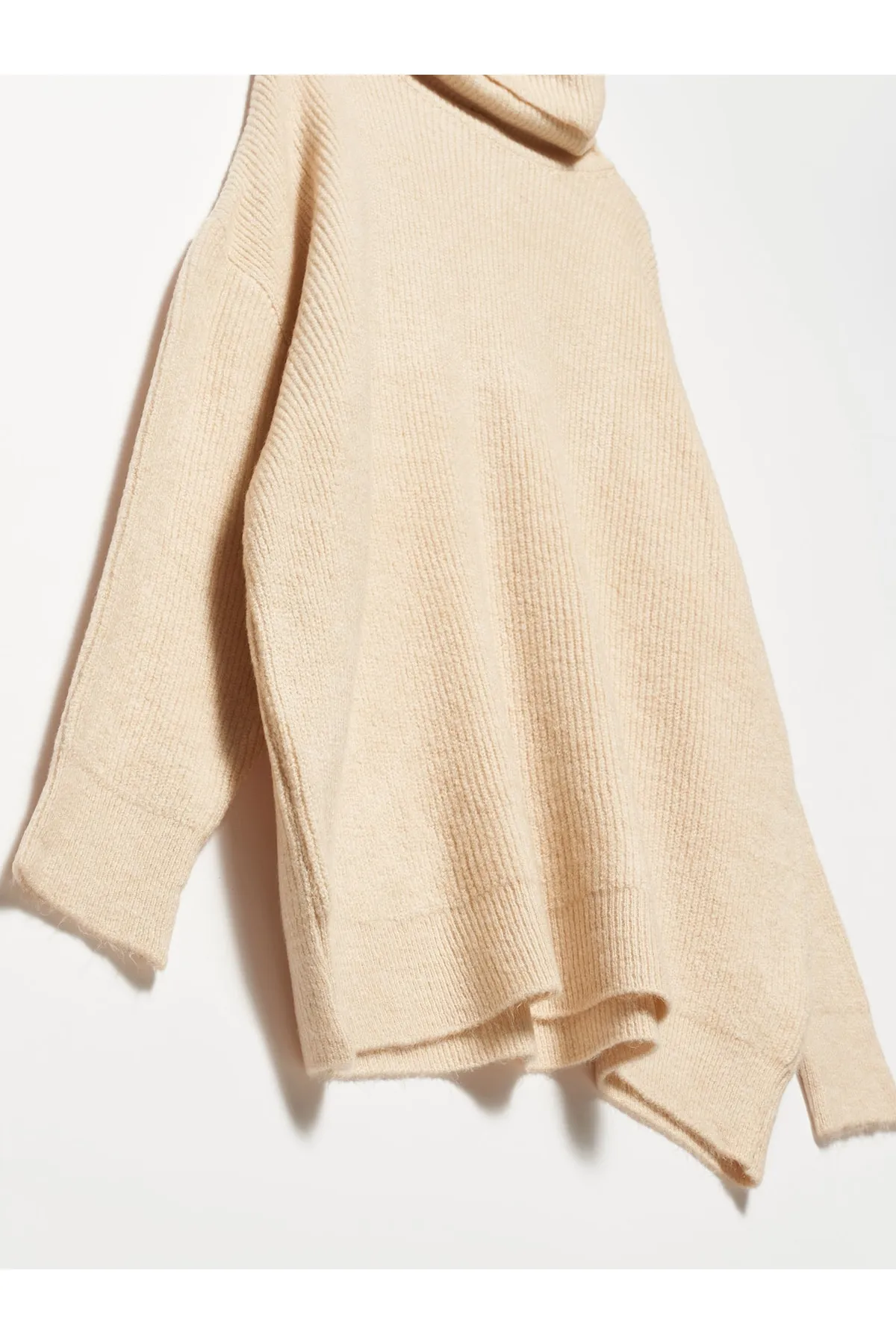 Dilvin  2268 weiter Rollkragenpullover – Hellbeige