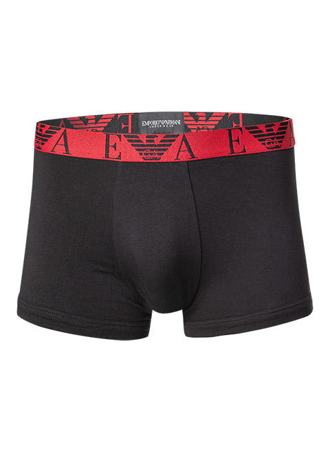 EMPORIO ARMANI, Trunks, Baumwoll-Stretch, schwarz