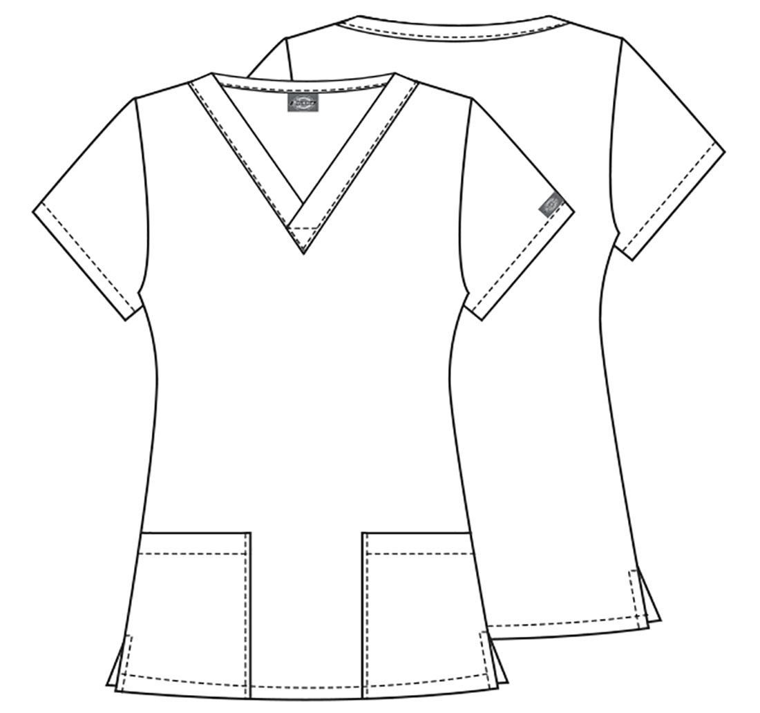 Dickies Funktionsbluse Bunt bedruckter Damen Kasack Kasack mit Motiv