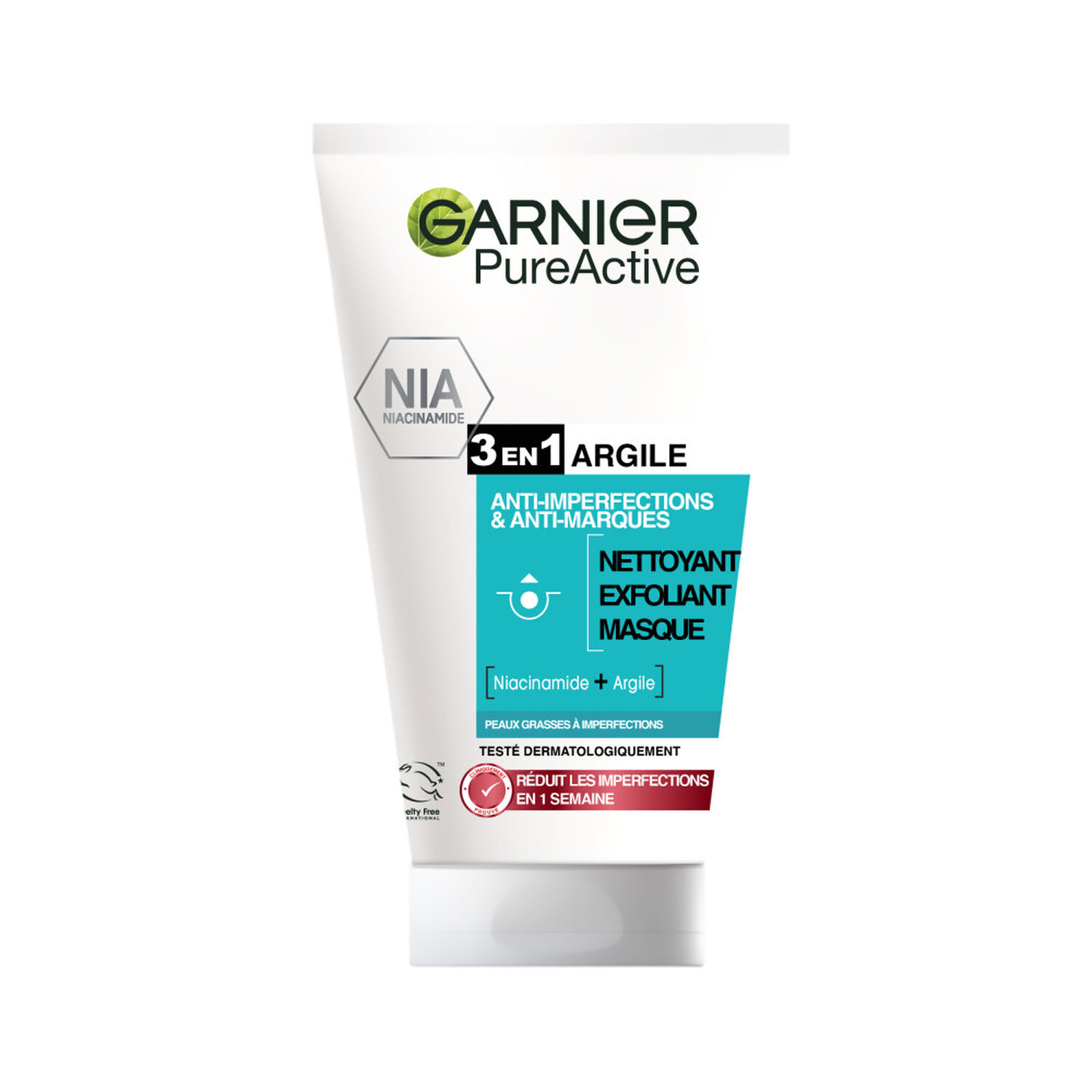 Garnier SkinActive Pure Active Nettoyant 3 en 1 Argile