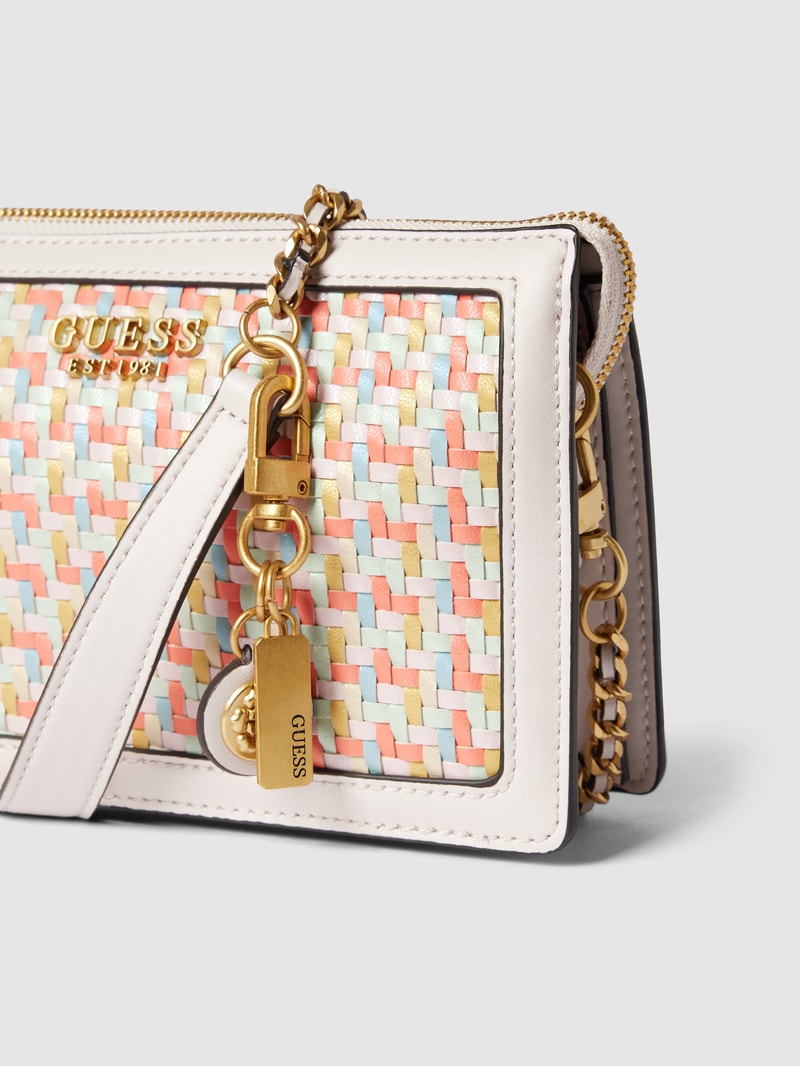 Crossbody Bag mit Label-Detail Modell 'ABEY' in ecru