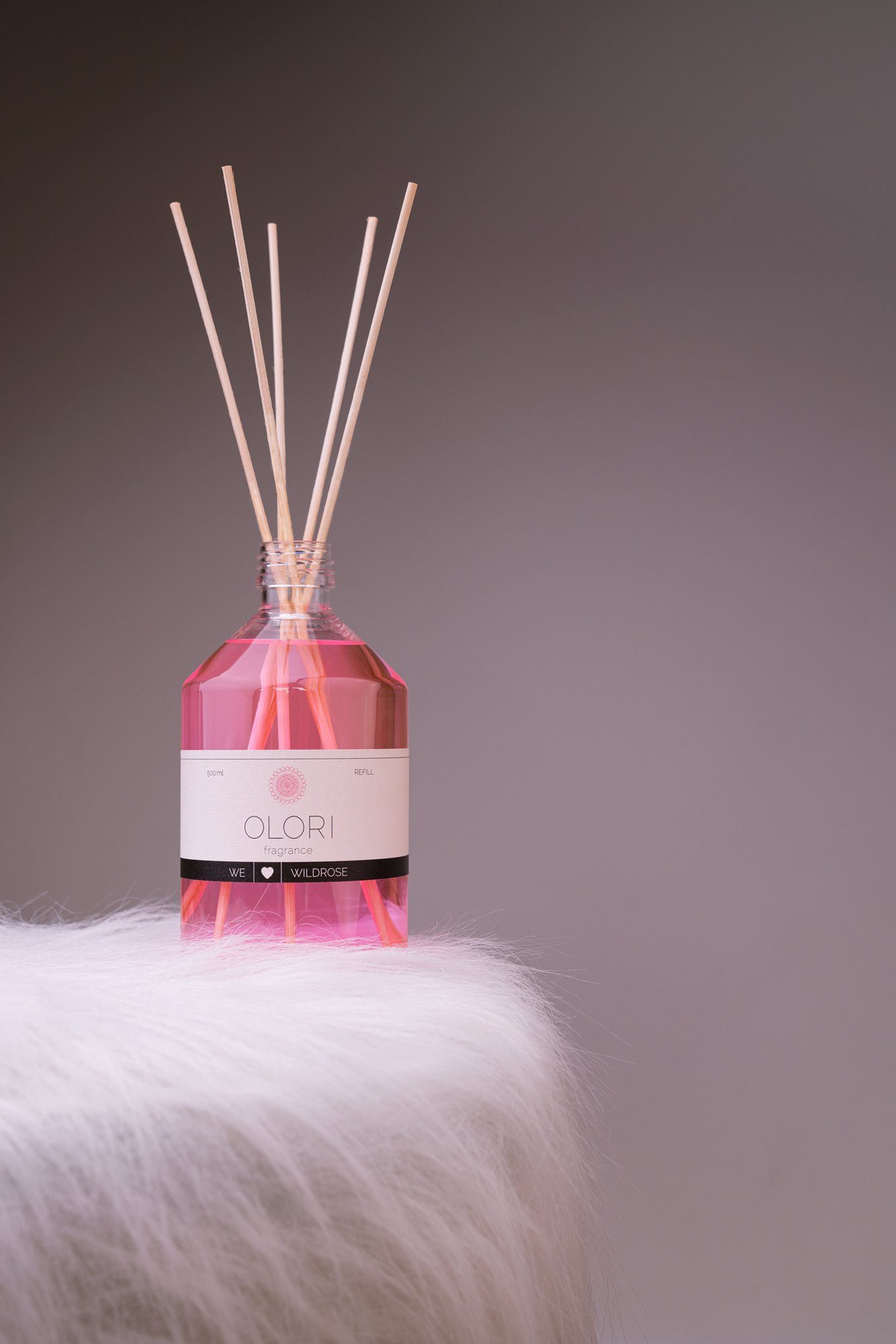 OLORI Raumduft-Nachfüllflasche Diffuser I Sandelholz I mit ätherischen Ölen I 500 ml I Refill (1-St)