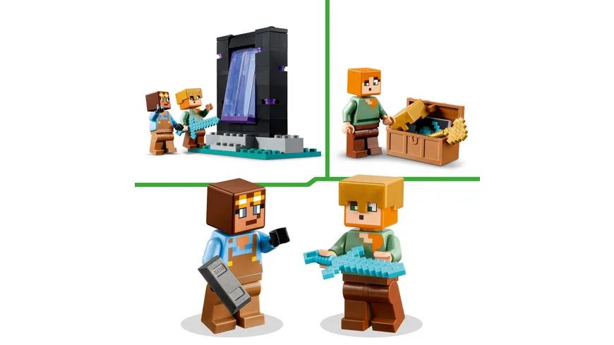 LEGO Minecraft 21252 Die Waffenkammer, Set mit Spielzeug-Waffen und Figur