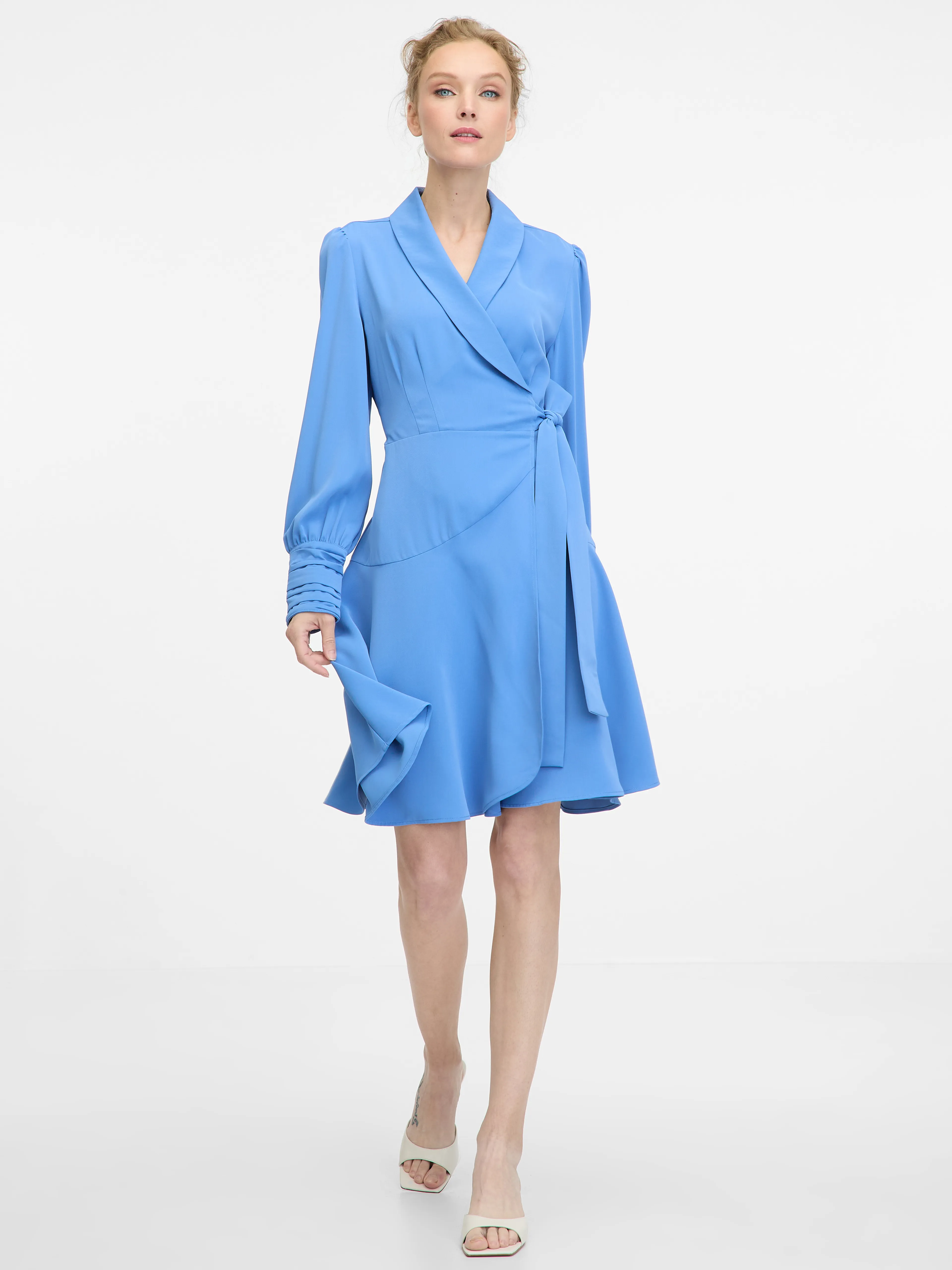 Blaues knielanges Kleid ORSAY