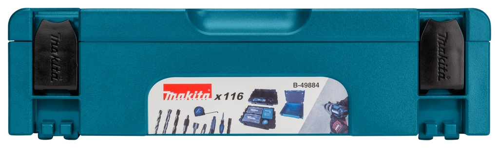 Makita Tilbehør B-49884 Bor-/skrutrekkerbitssett 116 deler