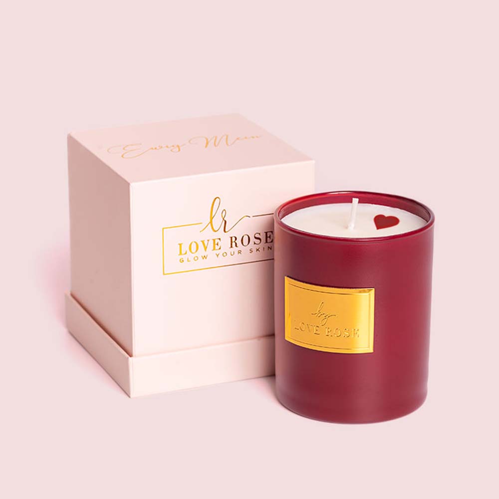Love Rose Duftkerze Bordeaux 175 g