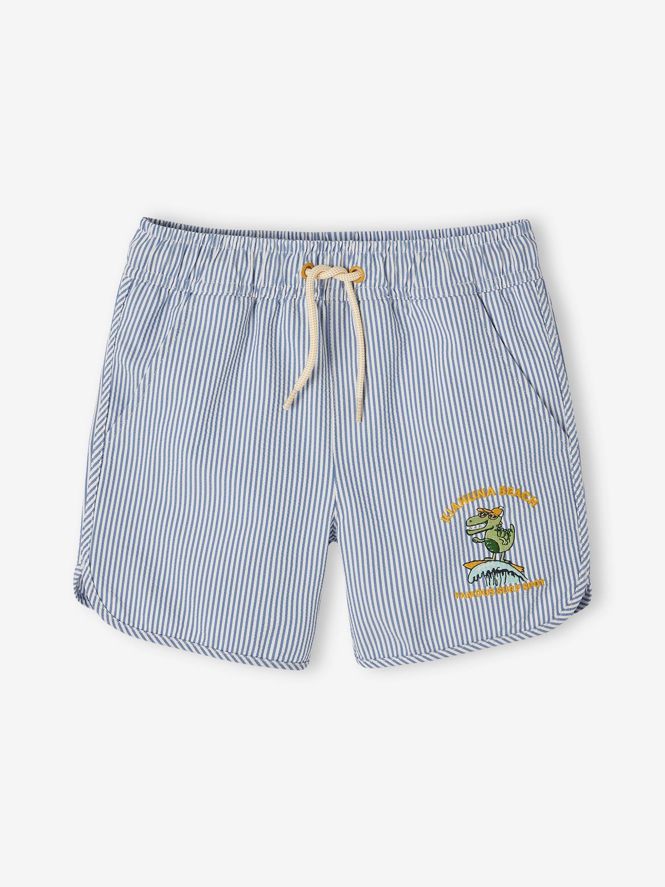 Vertbaudet Jungen Badeshorts Oeko-Tex - blau gestreift