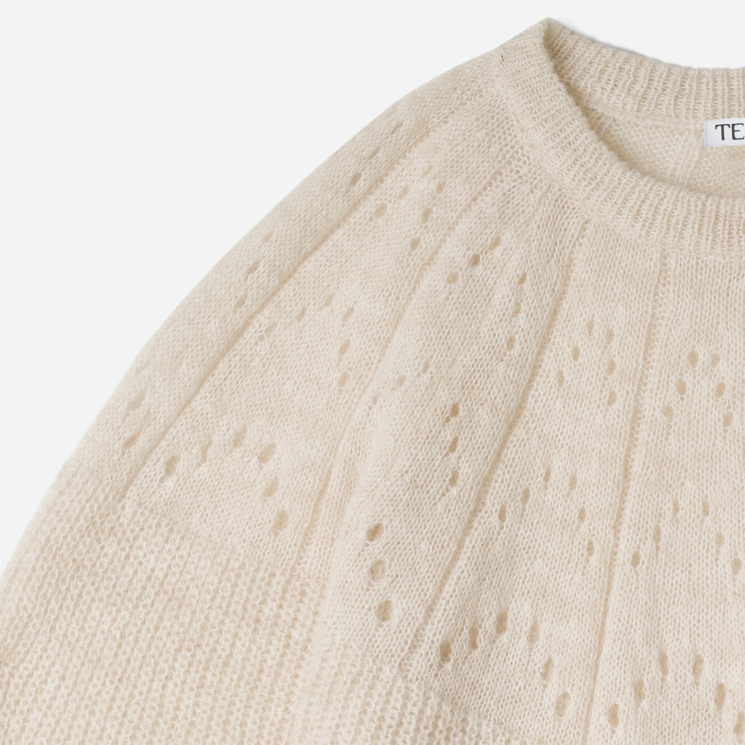 Pull TEXTO écru en tricot fantaisie