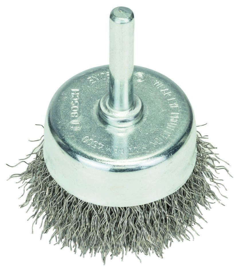 Bosch Blue Accessories 2608622117 Hrncový ocelový kartáč 50 mm vlnitý 6 mm stopka Nerezová ocel