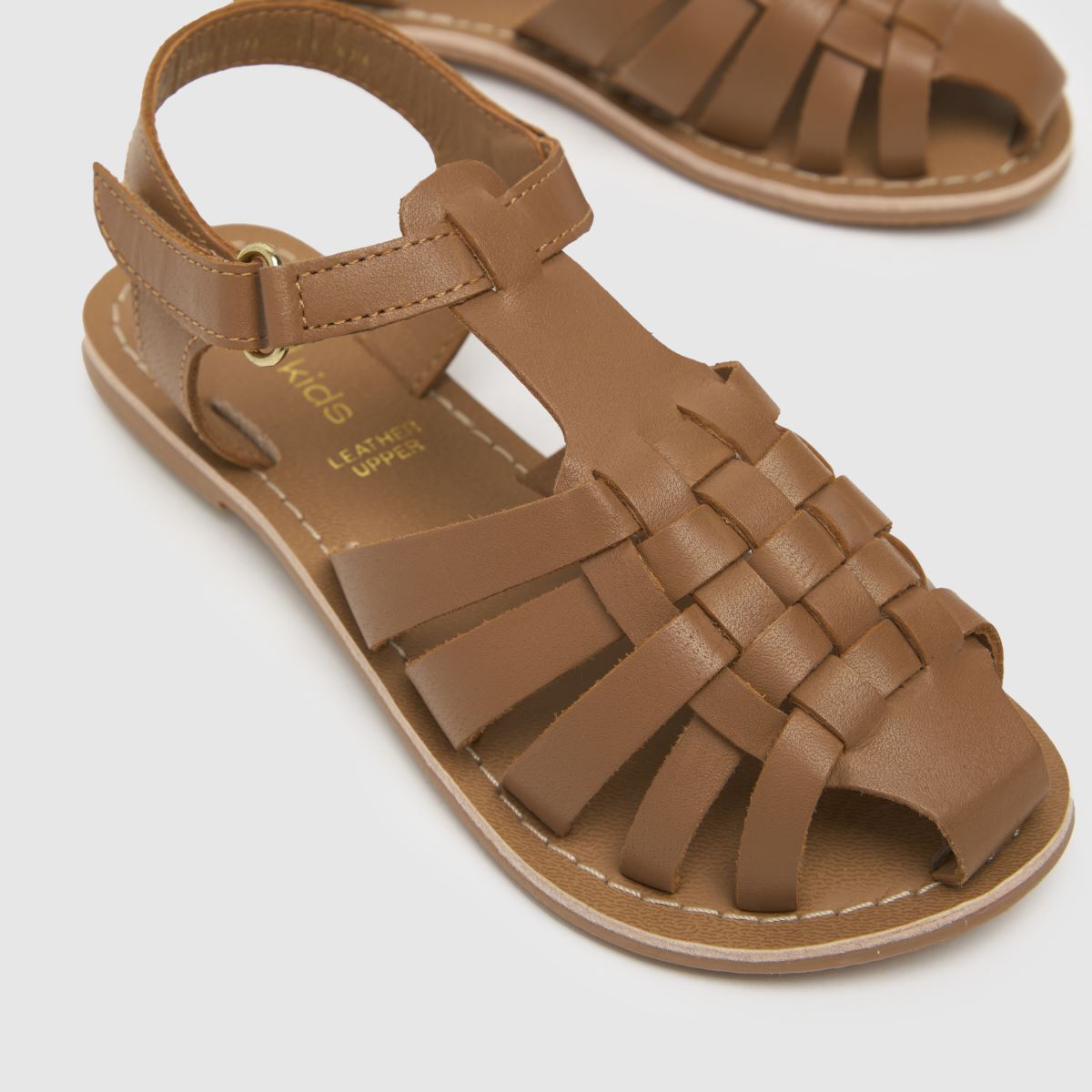 Schuh Tan Trance Slitsade Fisherman Flickor Junior Sandaler