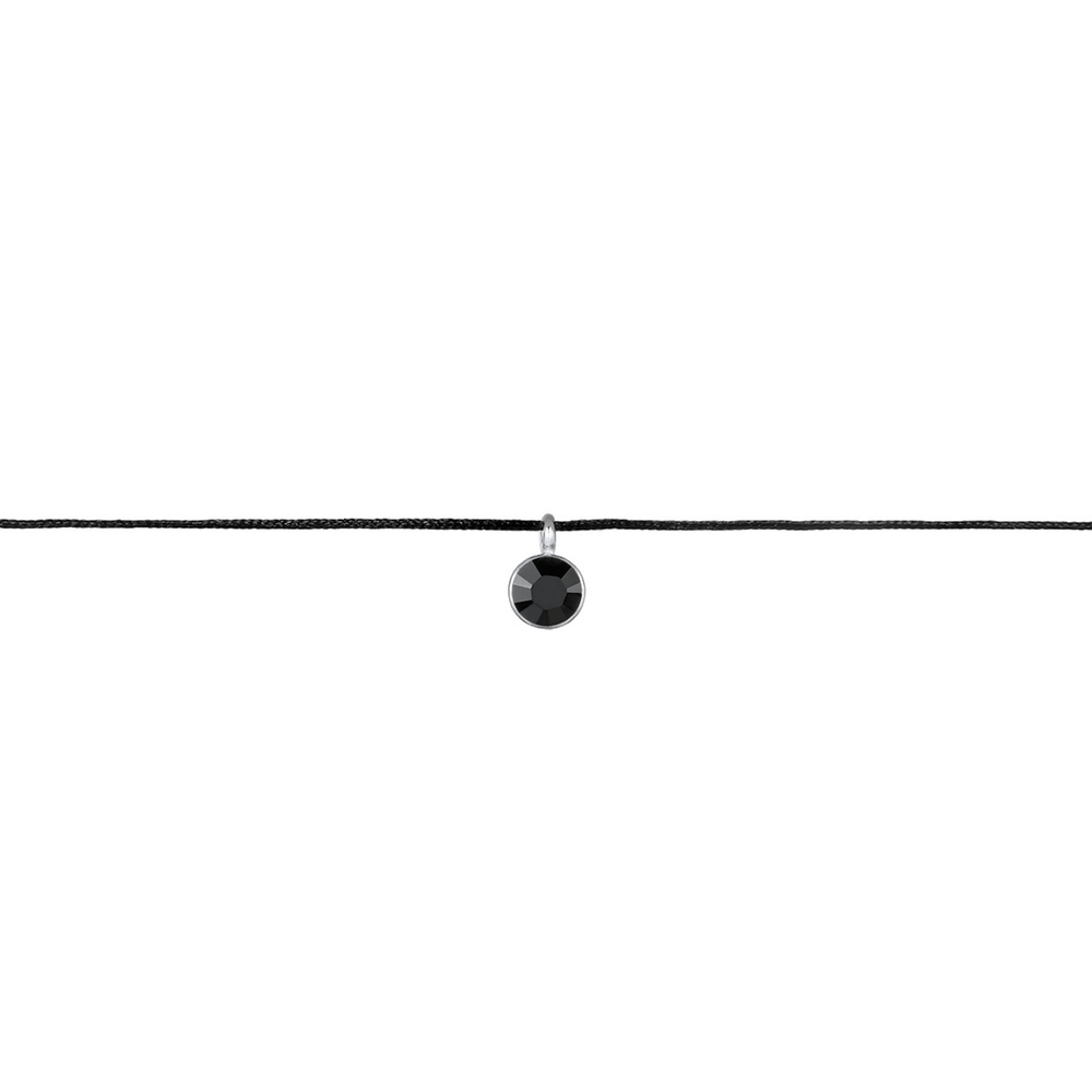 Elli Elli Collier Femmes choker en nylon avec cristal en argent sterling 925 collier