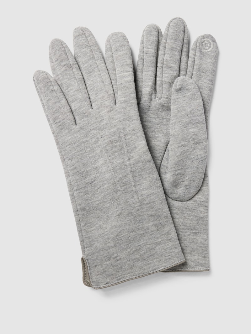 Touchscreen-Handschuhe in Melange-Optik in mittelgrau