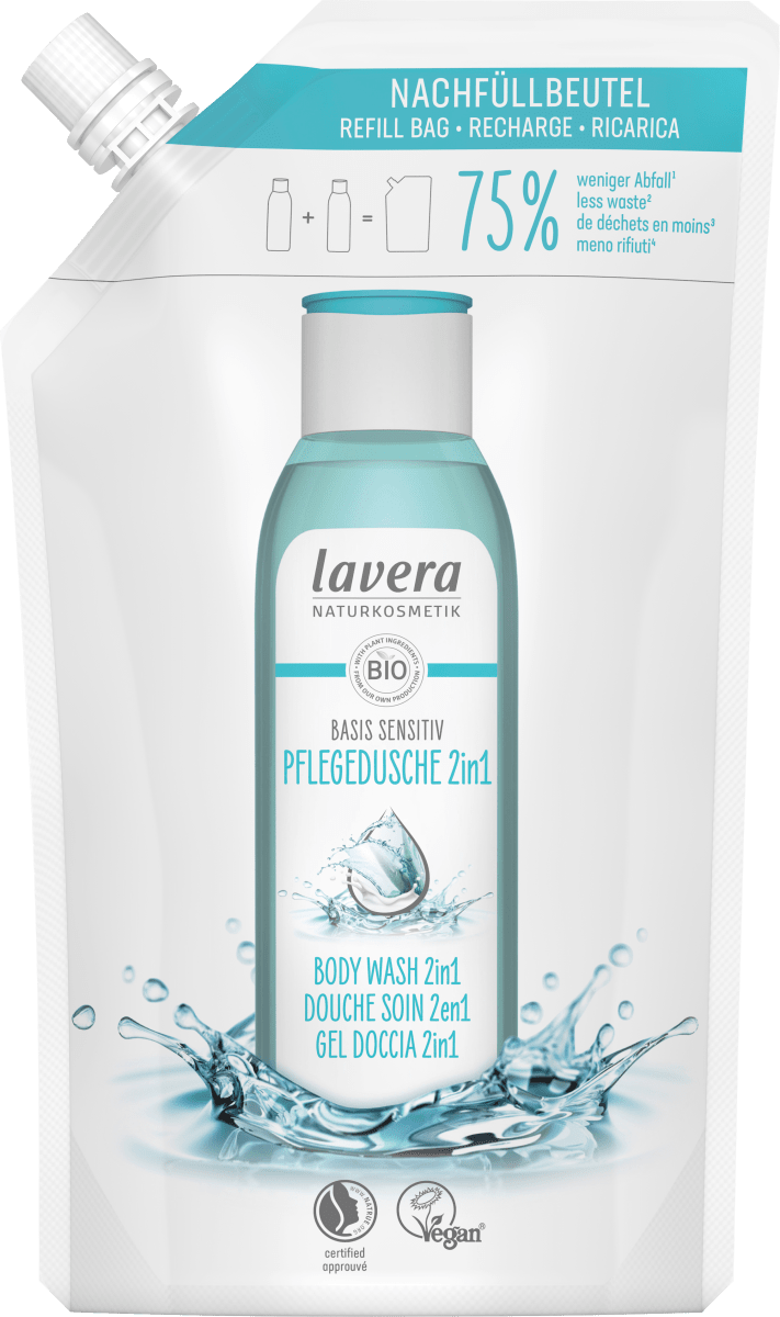 Pflegedusche Nachfüllbeutel Basis Sensitiv 2in1, 500 ml