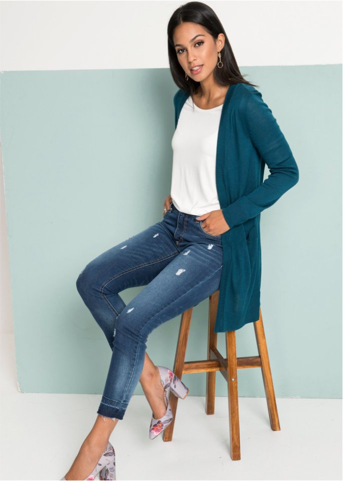 Longstrickjacke