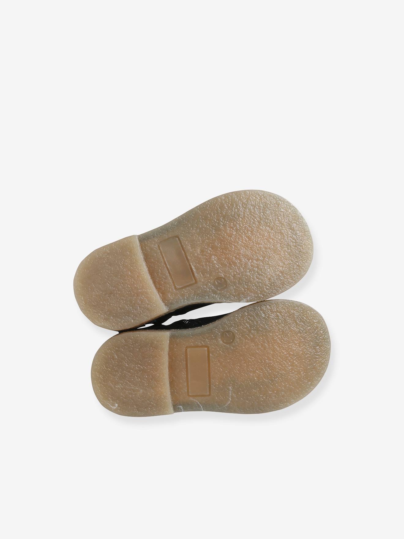Boots cuir bébé garçon élastiqués noir