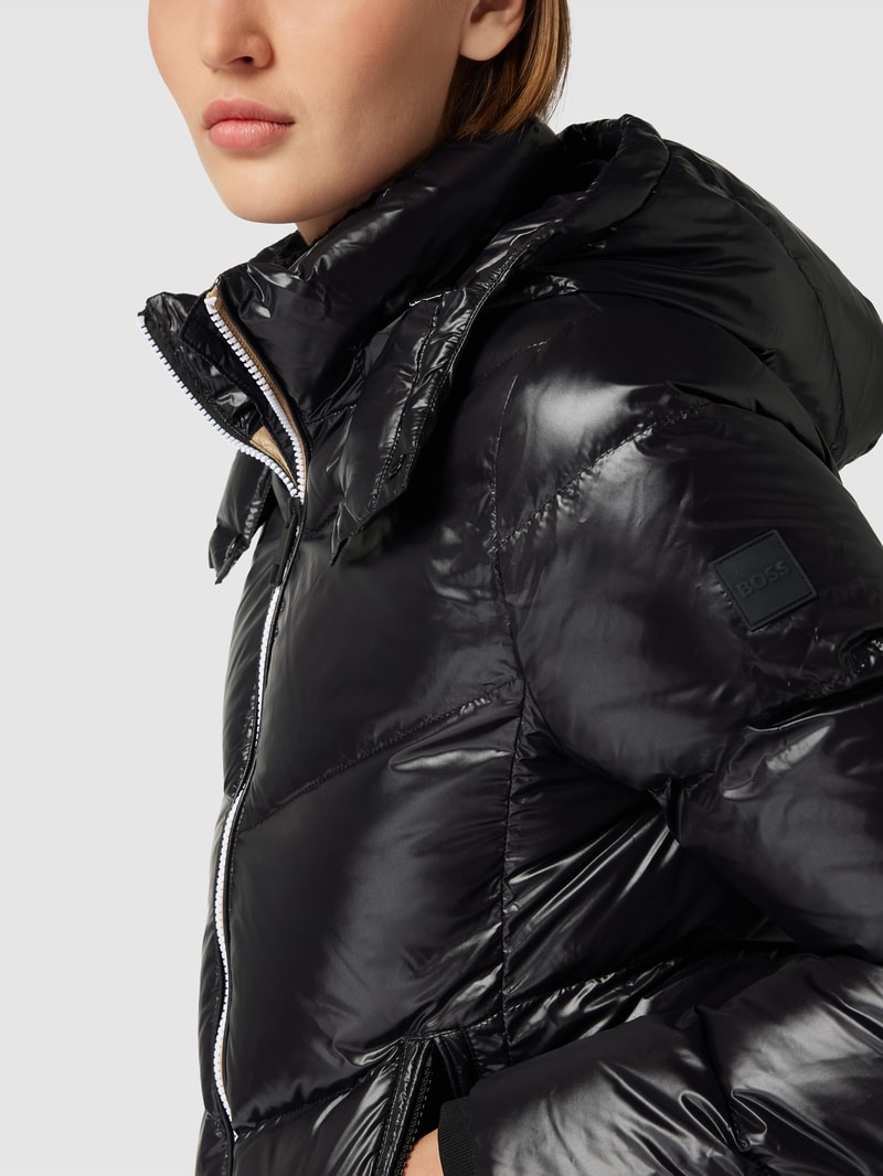 Daunenjacke mit Label-Details Modell 'Pepule' in schwarz