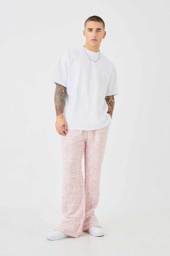 Oversize Man T-Shirt & Jacquard Jogginghose