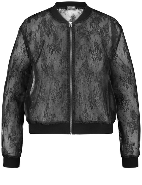 Transparenter Spitzen-Blouson