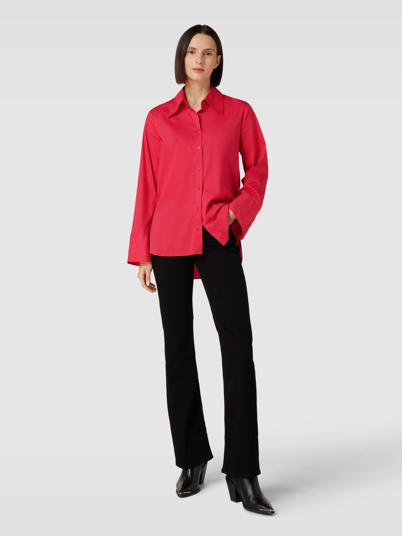 Bluse in unifarbenem Design Modell 'VICKI' in pink