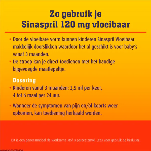 Sinaspril 120mg Paracetamol Líquido - 100ml