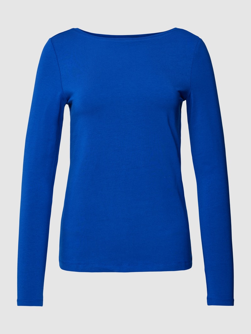 Longsleeve mit U-Boot-Ausschnitt in himmelblau