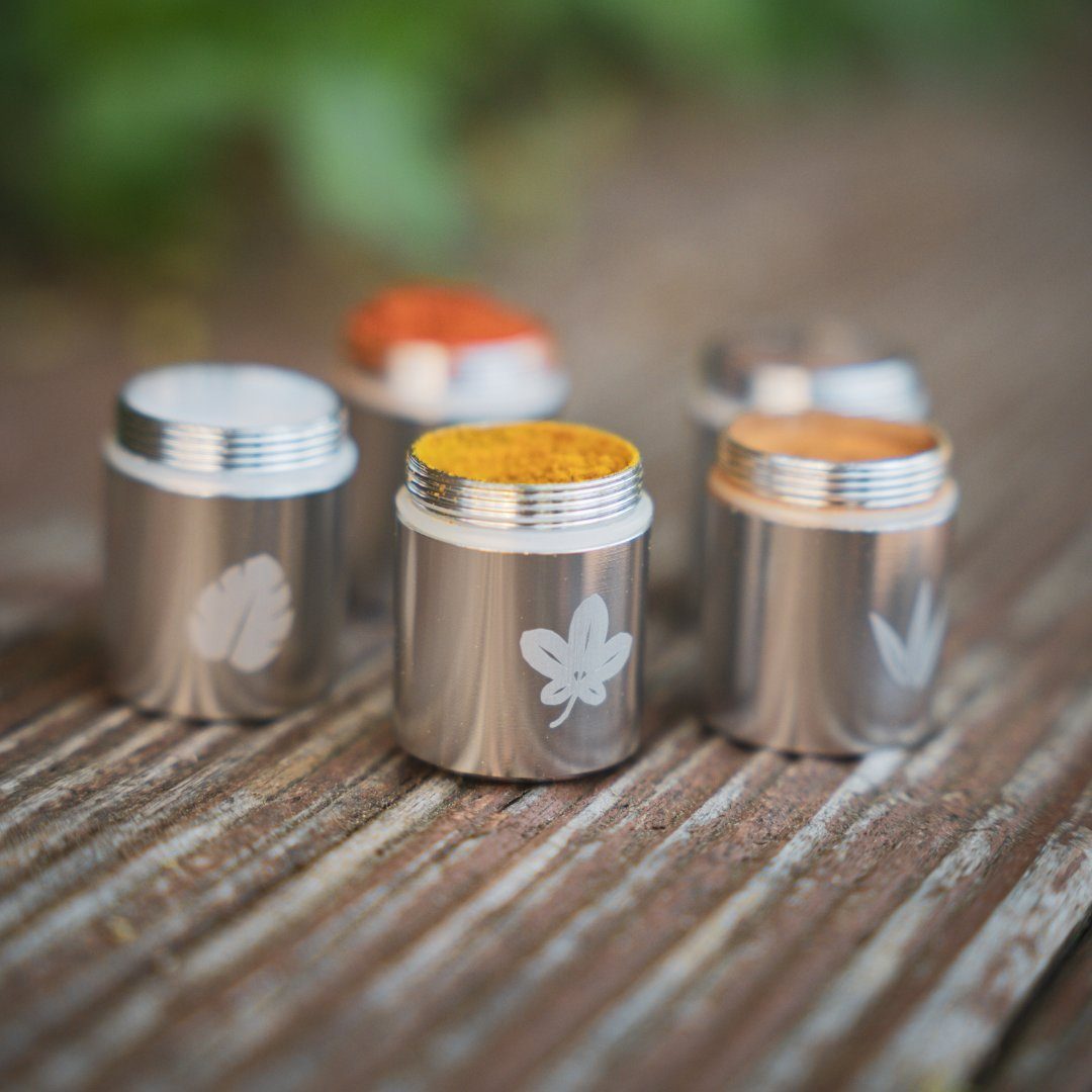 pandoo Gewürzbehälter Reisegewürz Set, Aluminium, (5-tlg)