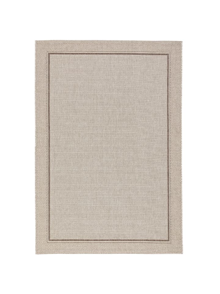 Pergamon In & Outdoor Teppich Natur Panama Bordüre in Grijs günstig kaufen