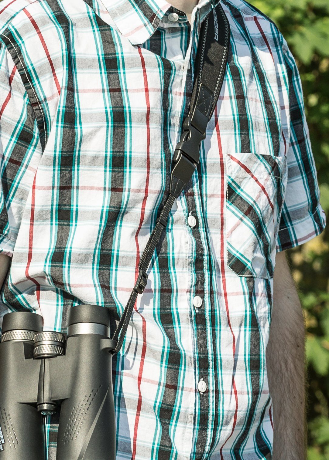 BRESSER Exclusive -/Kamera-Trageriemen mit 6mm dicker, rutschfester Komfort-P… Fernglas
