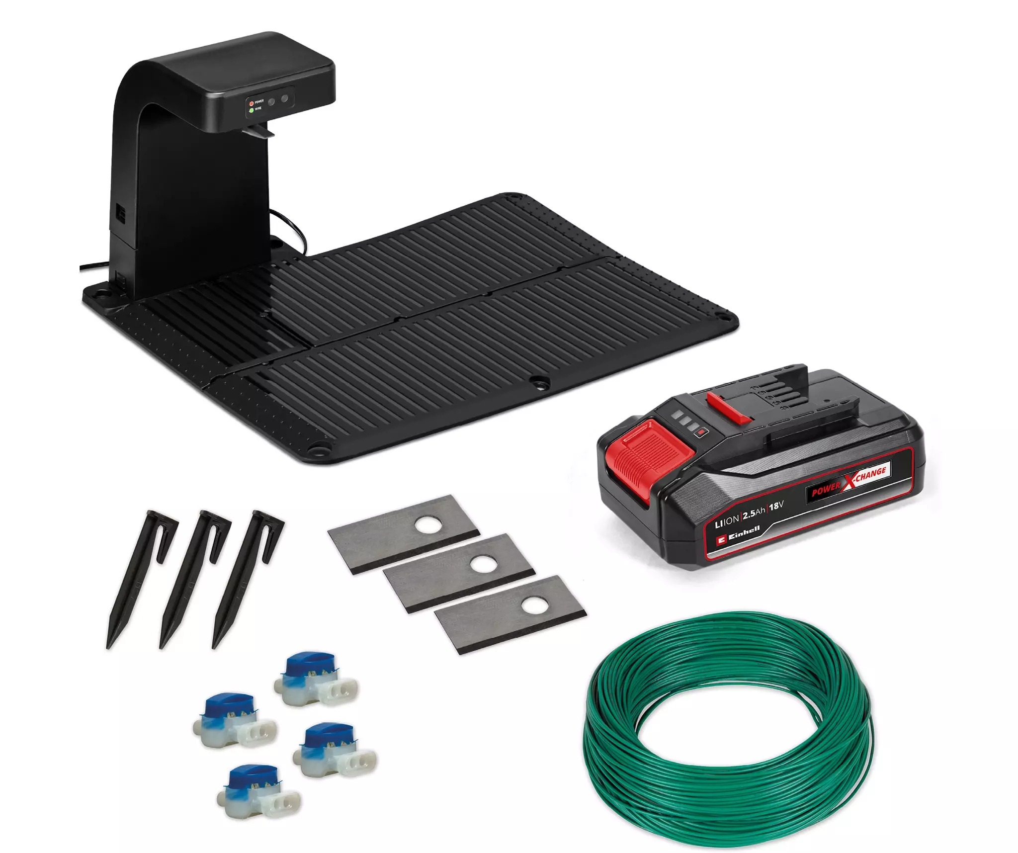 Kit robot de tuns iarba Einhell 3413935 FREELEXO 500 Li, inclusiv acumulator 2,5 Ah în cutie